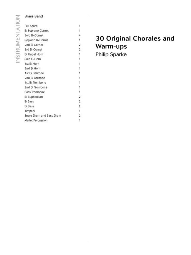 30 Original Chorales and Warm-ups - pro dechový orchestr